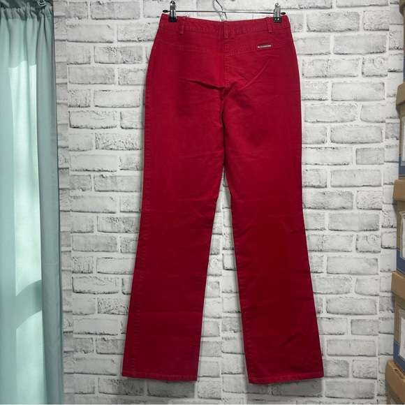 Adrienne Vittadini Classico Red Straight Leg Pants 2 - Picture 2 of 4